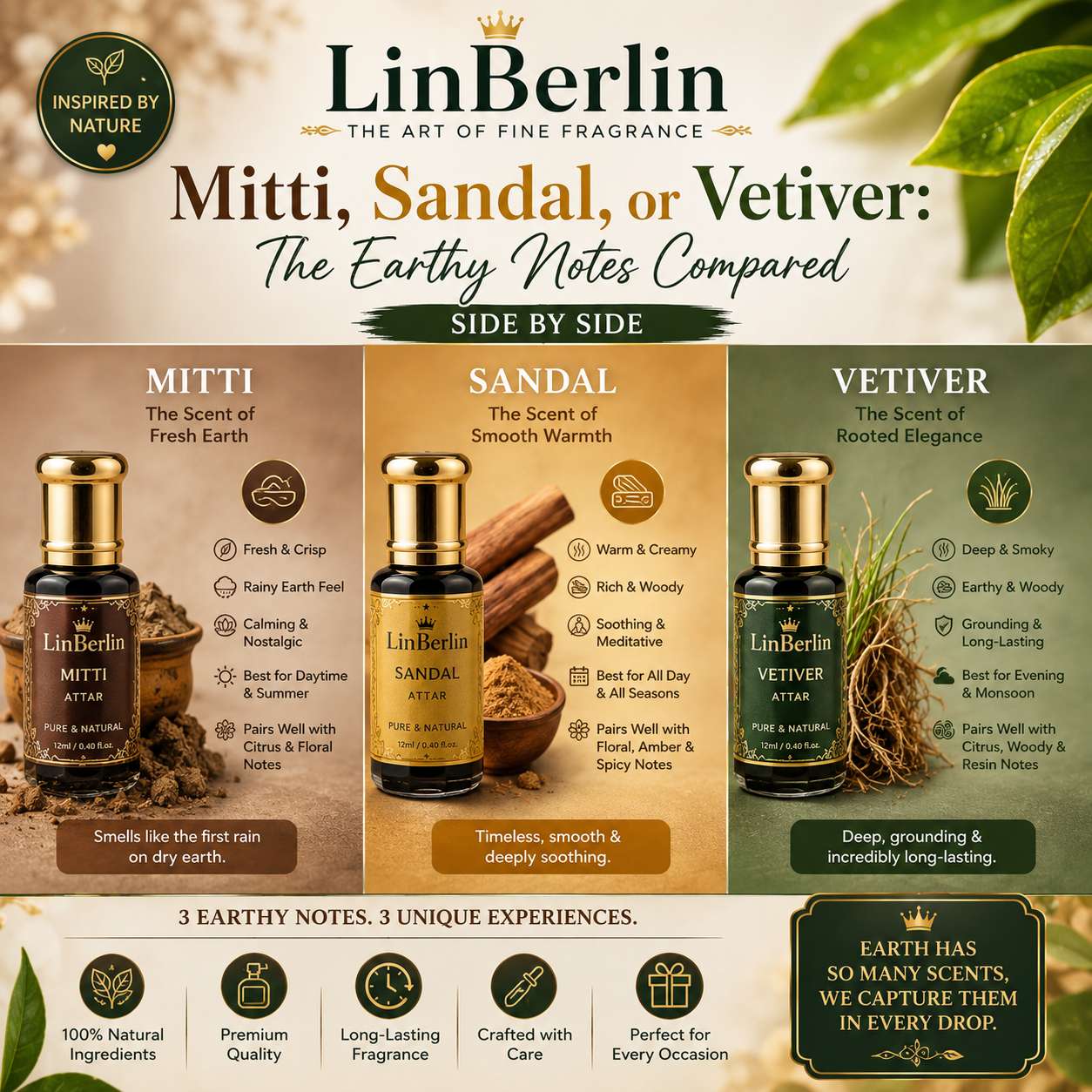 Mitti Vs Sandal Vs Vetiver: Earthy Fragrance Guide