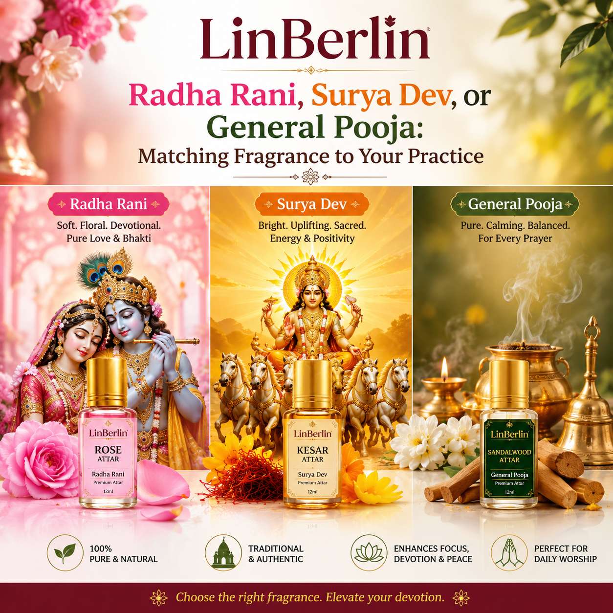 Best Fragrance For Radha Rani, Surya Dev & Daily Pooja