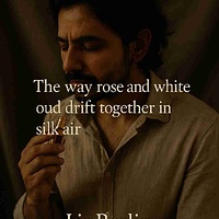 The way rose and white oud drift together in silk air