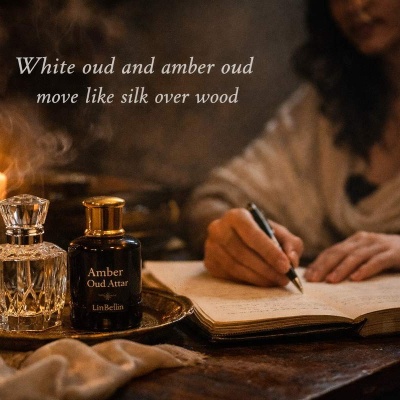White oud and amber oud move like silk over wood