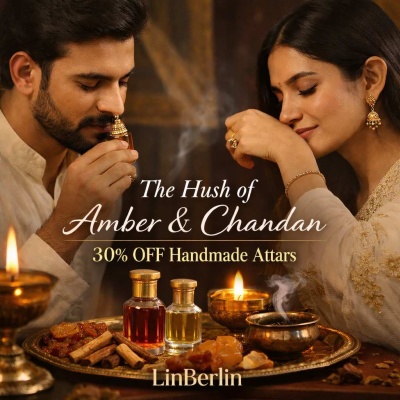 The hush of amber and chandan fills quiet air