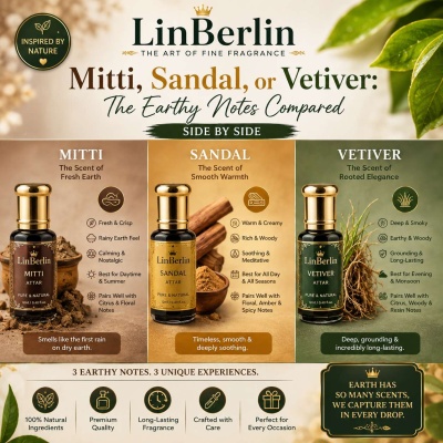 Mitti vs Sandal vs Vetiver: Earthy Fragrance Guide